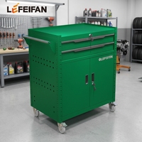 Coffre de rangement pour outils de garage, chariot à outils d'atelier avec outils à main