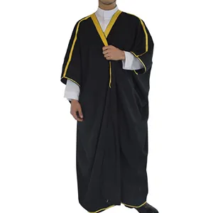 3071 Desert Dress Black Brown White Cloak Arabian Thobe Saudi Men's Coat Eid Rock Royalty Dubai Fold
