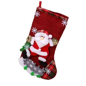 Luxury Christmas Stocking Cable Knit Holiday Hanging Socks Embroidery Christmas Stocking