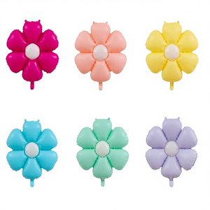 Balon Foil warna <span class=keywords><strong>Pastel</strong></span> baru, properti foto balon bunga matahari untuk ulang tahun anak bayi dan pesta liburan - Product Image 1