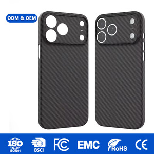 Laudtec เคสโทรศัพท์มือถือคาร์บอนไฟเบอร์แบบบางสำหรับ iPhone 17 Air 16 15 PRO MAX บางกันตกฝาครอบแข็ง Sjk1087ปกป้องกล้อง - Product Image 1