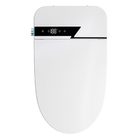 WC intelligent monobloc allongé en céramique CUPC avec télécommande, siège chauffant en PP, séchoir à air, siphon en S, étanchéité IPX4, économie d'eau