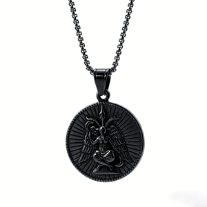 Collar con Colgante de Demonio Baphomet Vintage de Acero Inoxidable Estilo Punk Gótico para Hombre - Product Image 5