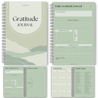 Cahiers personnalisables A5, planificateurs et journaux de gratitude, soins personnels, positivité, agenda, couverture de carnet de notes professionnel avec logo