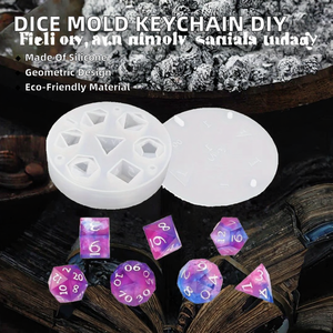 Polyhedral <b>Silicone</b> Dice Mold 7-Hole Geometric Shape BPA Free Easy Demoulding Cake <b>Tools</b> - Product Image 2