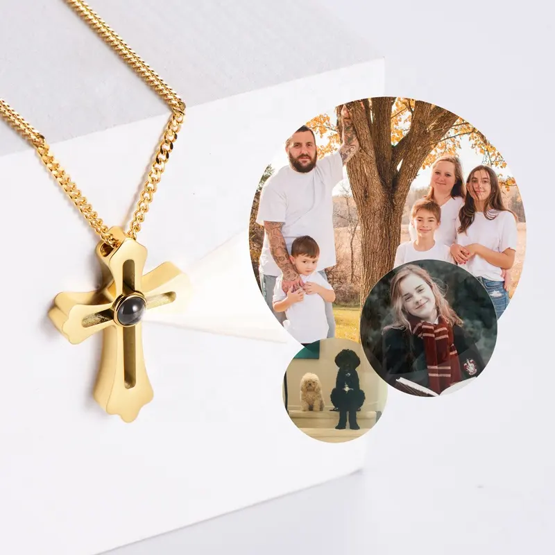 AZL Drop shipping Projection Necklace custom photo pendant necklaces For women and men