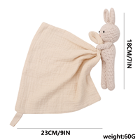 Couverture de sécurité en coton doux et moelleux pour bébé, motif lapin, en crochet, en mousseline, pour le soin du bébé, produits cadeaux en gros