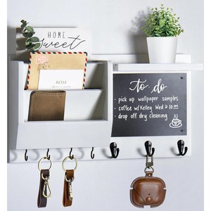<span class=keywords><strong>Porte</strong></span>-clés et <span class=keywords><strong>porte</strong></span>-<span class=keywords><strong>courrier</strong></span> <span class=keywords><strong>mural</strong></span> en bois moderne personnalisable blanc multifonctionnel pour la décoration de salon - Product Image 1