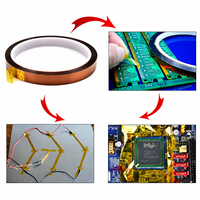 Ruban de masquage antistatique en silicone ESD 55m, haute température, 6kV, ambre, pour fabrication électronique de circuits imprimés (PCB) et semi-conducteurs (SMT)