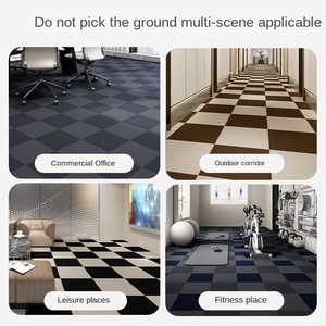 Moquette en polyester à poils ras, couleur unie, autocollante, pour salles de <span class=keywords><strong>billard</strong></span>, espaces commerciaux, chambres à coucher, studios - Product Image 2