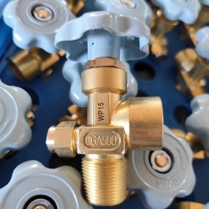 Vanne à bille en laiton de haute qualité CGA580 Vanne de bouteille de gaz inerte pour l'eau Hélium-Néon-Argon-Krypton-Xénon - Product Image 2