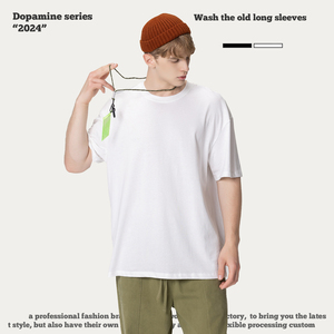 T-shirt d'été personnalisé en coton fin à manches courtes pour homme – Coupe ample et couleur unie - Product Image 3