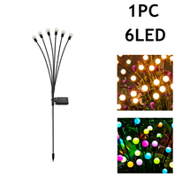Nouvelles lumières de luciole améliorées 6/8/10/12 LED RVB solaire extérieur balançant le vent souffle des lumières de jardin de luciole lumières solaires extérieures