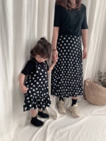 5185/semua cocok Dot musim panas Suspender gaun ibu dan anak