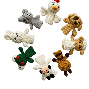 Crochet động vật con rối ngón tay đặt handmade con rối ngón tay Đồ chơi giáo dục cho trẻ em trẻ em câu chuyện Amigurumi - Product Image 1