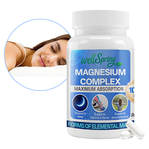 Cápsulas de Complejo de Suplementos de Magnesio para la Salud Cerebral, Apoyo a la Memoria y la Concentración, Apoyo a las Articulaciones y Huesos - Product Image 1