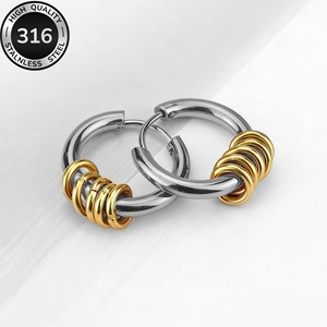 20206, Pendientes de Acero de Titanio para Hombre, Estilo Hip Hop, Sencillos y Modernos, Gran Venta en Japón y Corea del Sur - Product Image 3