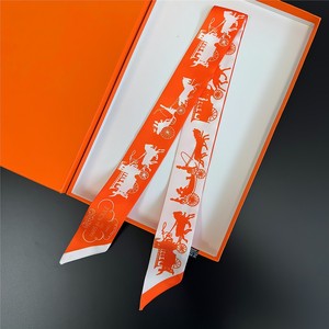 Nouvelle Écharpe Longue en Soie Effet Sergé Style Coréen pour <span class=keywords><strong>Femme</strong></span>, Ruban Décoratif pour Sac, Motif Tigre Cachemire, Bande Longue pour Sac - Product Image 6