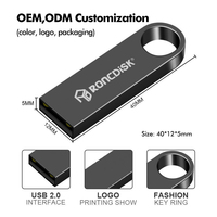 Flash Drive Mini Metal USB Baru 16GB/32GB/64GB Logo Kustom USB 3.0 dengan Garansi 1 Tahun