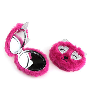 Diseño de piel hinchada peludo suave espejo compacto espejo de bolsillo - Product Image 3