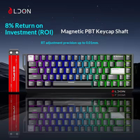 Clavier mécanique filaire RGB LDON 68, nouveau modèle, interrupteur magnétique 8000Hz, 68 touches laser pour PC, ordinateur de bureau, jeu