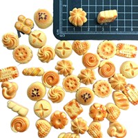 Mini pain beurre miniature, accessoires pour kit de bijoux DIY, pince à cheveux crème faite main, élastique à cheveux, décoration aimant de réfrigérateur, décoration effet goutte d'huile