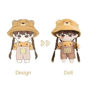 Muñeca de diseñador personalizada de alta calidad, estilo Chibi de felpa Kpop, bonita figura humana de felpa con tela extraíble - Product Image 1