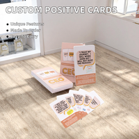 Cartes d'affirmation en papier recyclé écologique UE, texte personnalisé, jeu de cartes motivantes pour le soulagement du stress