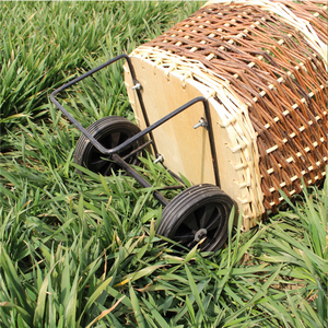 Nuovo stile fatto a mano in <span class=keywords><strong>vimini</strong></span> portabagagli portabagagli cestello con ruote - Product Image 2