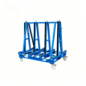 Carretilla de Plataforma Plana Tipo A de Alta Resistencia, Plataforma de Acero Laminado en Frío de 120x75cm, Capacidad de 1500kg, Ruedas Silenciosas de 8'', Mango Plegable - Product Image 1