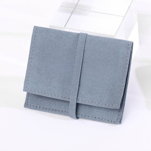 Custom Logo Microfiber Jewelry Pouch Gift Packaging for Necklace Earring Ring Jewelry Bag - Product Image 2