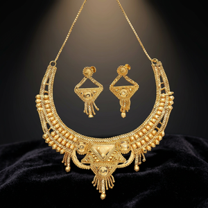 Gold Plated Micro Forming Necklaces Wedding Season Traditional Gold Jewelry for Women <b>Copper</b> & Brass Chapado En Oro Oro Laminado - Product Image 4