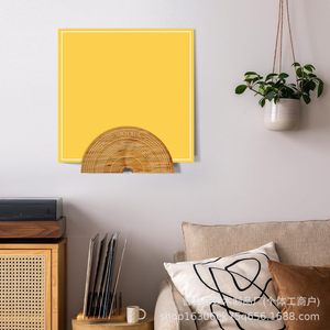 Étagère murale transfrontalière en bois pour disques vinyles, support de rangement mural pour vinyles, présentoir suspendu en bois pour disques - Product Image 2