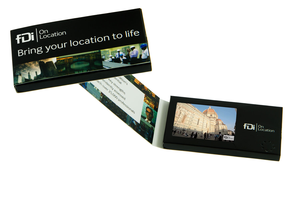 クリエイティブデザイン2.4 "ブラック<span class=keywords><strong>LCD</strong></span>手作りカスタマイズ形状名刺パンフレットTV映画キャラクタースタイルゴールドトレードギフト紙 - Product Image 2