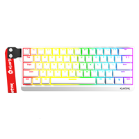 Clavier de jeu à interrupteurs bleus, compact 60 %, 61 touches, en PBT, filaire USB Type-C, rétroéclairage arc-en-ciel, clavier mécanique pour ordinateur de bureau