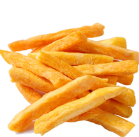 Lage Temperatuur Vacuüm Gebakken Vf Vruchten Gedroogde Geel Rood Aardappel Strips Scherpe Gezonde Snacks