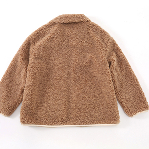 Logo personnalisé vêtements d'extérieur pour femmes pleine fermeture éclair surdimensionnée veste floue femmes manteau polaire vintage veste - Product Image 3