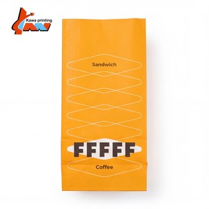 Boîte à sandwich en papier orange imprimée sur mesure, emballage à emporter pour café, boîte à lunch jetable de qualité alimentaire avec logo pour restaurant - Product Image 3