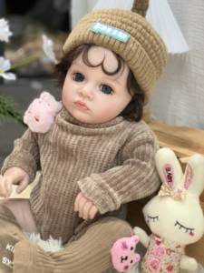 Muñeca <span class=keywords><strong>Reborn</strong></span> de Algodón Indio Miniatura de Navidad, Estilo Good Guy, con Cochecito de Bebé, Personalizada, de Felpa, Realista, Tipo Blythe - Product Image 5