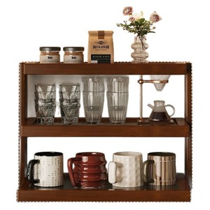 High-value acrylic multi-layer <b>desktop</b> <b>shelf</b>, cup holder, dining tabletop, tea room water cup storage rack - Product Image 5