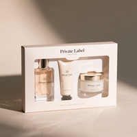 Coffret cadeau de parfum unisexe de marque privée de haute qualité crème lotion pour le corps bleue avec brume de parfum fin pour hommes et femmes