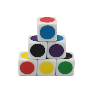 <span class=keywords><strong>Dés</strong></span> colorés pour <span class=keywords><strong>jouer</strong></span> <span class=keywords><strong>avec</strong></span> 6 couleurs pour jeux de société Jeux de table pour enfants Jouets éducatifs - Product Image 4