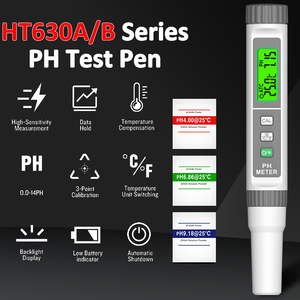 Ht630a/b कस्टम ओम पेन प्रकार मिनी जेब जलीय भोजन तापमान डिजिटल <span class=keywords><strong>ph</strong></span> मीटर एब्स सामग्री 0.1ph सटीकता Lr44 - Product Image 3