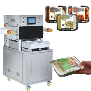 Machine d'emballage sous vide sous film pour plats préparés, fruits de mer, poisson, crevettes, <span class=keywords><strong>prix</strong></span> usine, machine de scellage sous vide sous film pour barquettes de plats préparés - Product Image 1