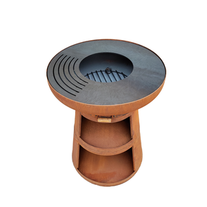 Parrilla <span class=keywords><strong>de</strong></span> Barbacoa <span class=keywords><strong>de</strong></span> Diseño Innovador, Brasero <span class=keywords><strong>de</strong></span> Acero Corten para Exteriores con Parrilla para Asar - Product Image 6