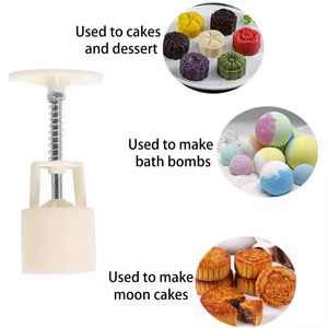 Dễ dàng-phát hành thiết kế DIY bánh công cụ cấp thực phẩm nhựa hoa tem sáng tạo MOONCAKE khuôn - Product Image 4