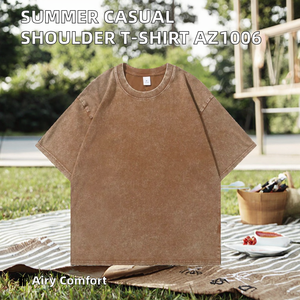 T-shirt décontracté sportif d'été, coupe classique rétro, manches courtes, en velours nylon/cachemire doux pour la peau, avec fermeture éclair et broderie à carreaux - Product Image 3