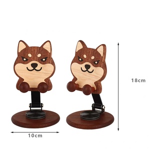 Soporte para teléfono móvil <span class=keywords><strong>Shiba</strong></span> <span class=keywords><strong>Inu</strong></span> en stock, soporte plegable y giratorio <span class=keywords><strong>de</strong></span> madera maciza con diseño <span class=keywords><strong>de</strong></span> dibujos animados <span class=keywords><strong>de</strong></span> mascotas, lindo y adorable, para teléfono móvil y tableta. - Product Image 3