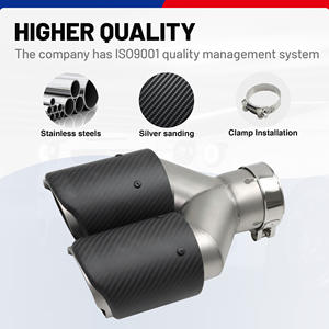 Puntas de <span class=keywords><strong>escape</strong></span> dobles populares para BMW, silenciador de <span class=keywords><strong>coche</strong></span> de fibra de carbono Universal, modificación de <span class=keywords><strong>tubo</strong></span> de <span class=keywords><strong>escape</strong></span> para tubos de <span class=keywords><strong>escape</strong></span> - Product Image 3