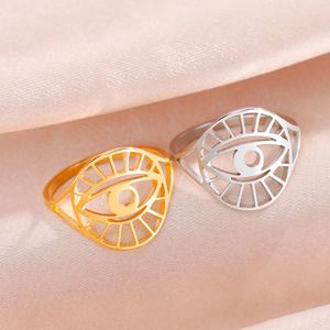 Anillo de Mujer <span class=keywords><strong>con</strong></span> <span class=keywords><strong>Ojo</strong></span> Turco Myshape, Símbolo del <span class=keywords><strong>Ojo</strong></span> que Todo lo Ve, Amuleto de Protección, Anillo de Boda de Acero Inoxidable, Venta al por Mayor - Product Image 1